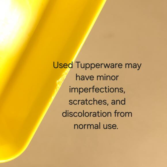 Tupperware Bundle Pack N Carry #1254 #1229 Small Snack Cup #670 Keeper Yellow - Picture 8 of 8